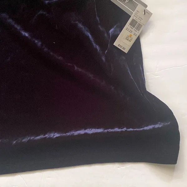 NWT A. Byer sleeveless blue crush velvet keyhole high neck top, size 3X - Image 5