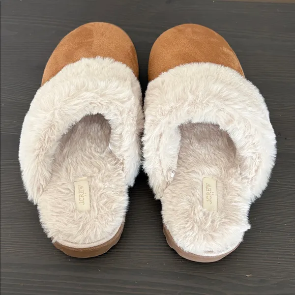 Sueded scuff slippers‎ Slip On in Desert Khaki Size 9 - Image 5