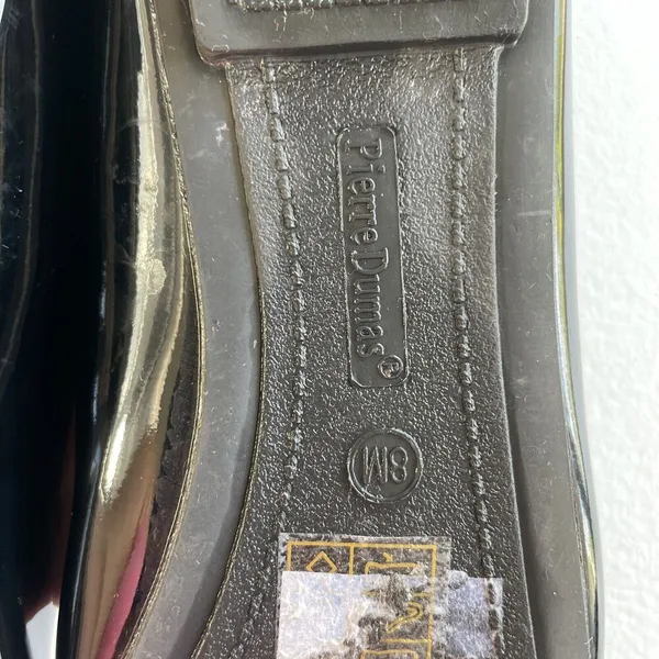 Pierre Dumas Women's Moni 66 Black Faux Patent Flats Slip-On Shoes Size 8M - Image 9
