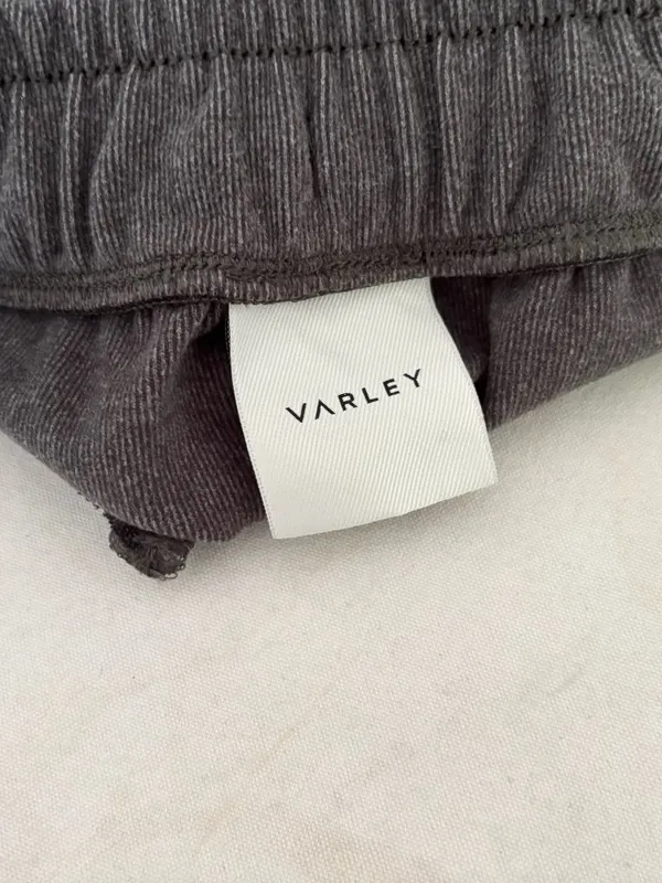 Varley Brushed Rib Slim Cuff Pant 27.5" in Black Marl - Image 4