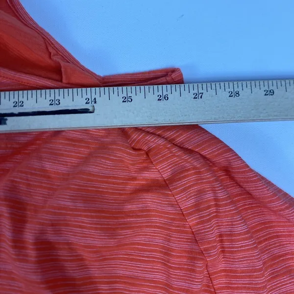 Free People Tank Top Womens Small‎ Orange Striped High Low Flowy Halter Boho - Image 6