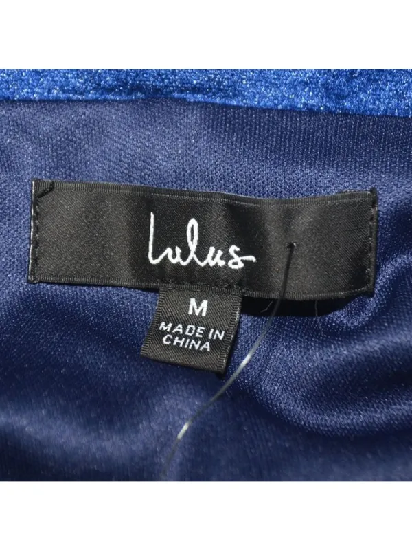 Lulus Velvet Blazer Romper Womens M Navy Blue Long Sleeve Party Holiday NWT - Image 12
