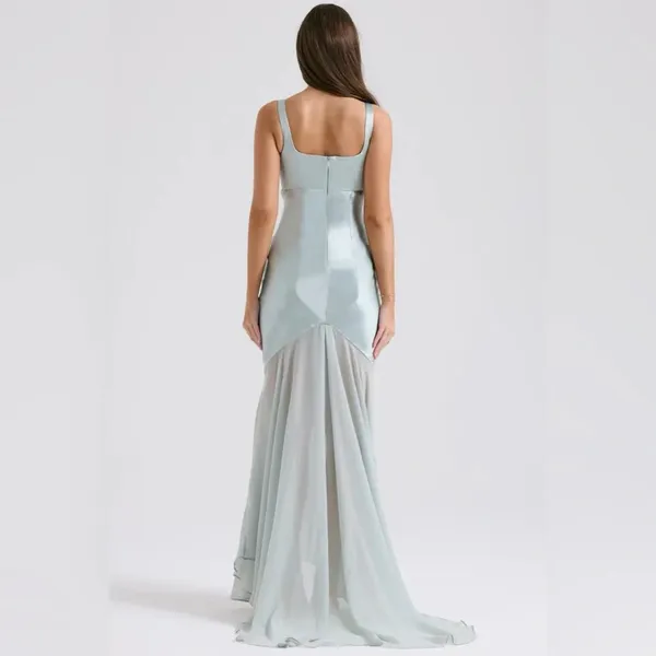 House of CB Vittoria Pistachio Chiffon Floor Length Gown - Image 7