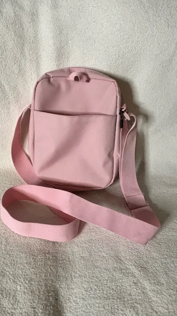New Champion Pink Nylon Crossbody Bag with Adjustable Strap Pink Interior NWT - Image 5