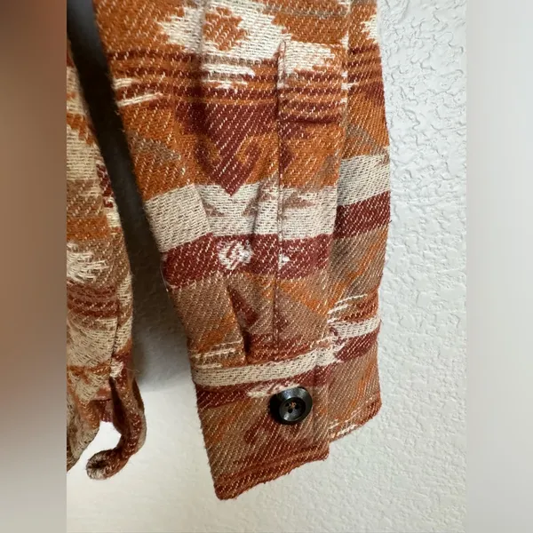 ROCK & ROLL Denim Southwestern Western Jacquard Shacket Shirt Jacket Medium $80 - Image 11