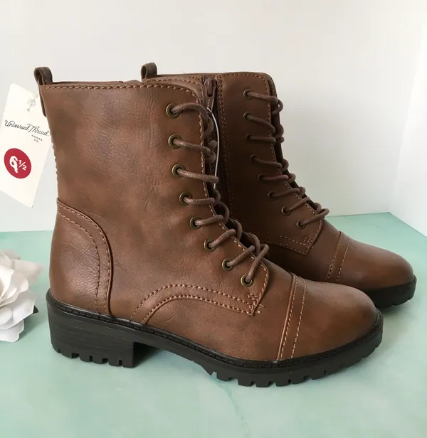 Combat Boots, Size 6 1/2 Brown - Image 3