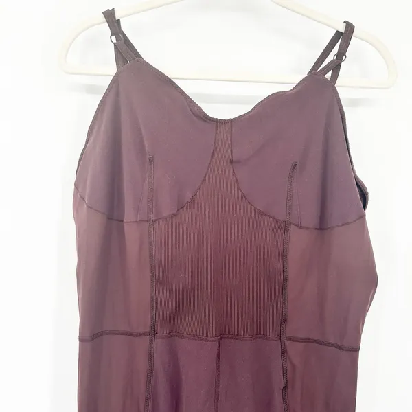 Nike Womens Yoga Luxe Dri-FIT Corset Balletcore Bodysuit Jumpsuit Size XXL Brown - Image 5
