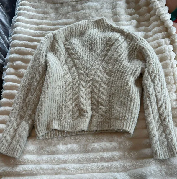 Target White Fuzzy Sweater - Image 3