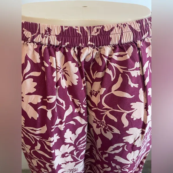 Patrons of Peace Purple and Cream Floral Maxi Skirt - Image 8