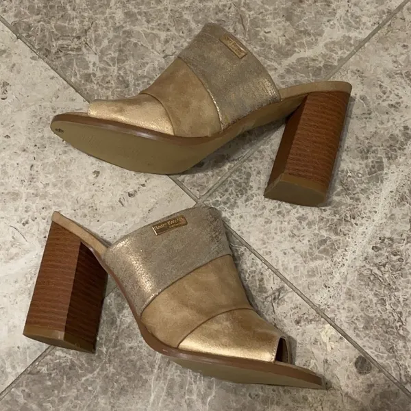 Henry Ferrera Champagne Sandals Size 7 - Image 5