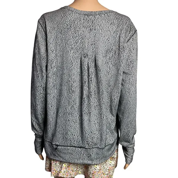 Lululemon Rush Hour Long Sleeve shirt 12 Running Luon Spray Jacquard White Black - Image 4