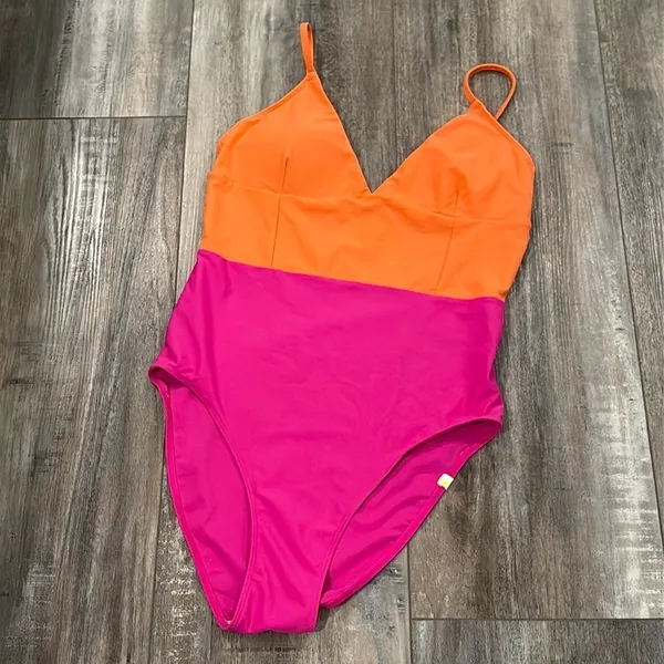Summersalt Pink Orange Wave One Piece Swimsuit Size 6 - Image 2