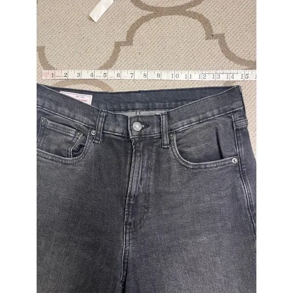GAP High Rise Stride Fast Stride Black Cuffed Jeans Women’s Size 6 Short - Image 5