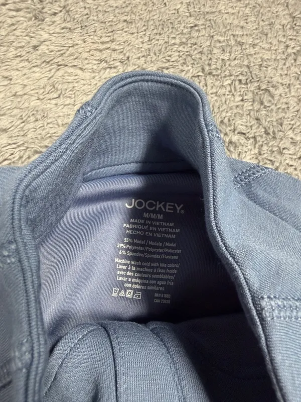 Jockey Quarter-Zip SCUBA 1/4 zip Long Sleeve Top blue NEW NWT MSRP$50 medium - Image 11