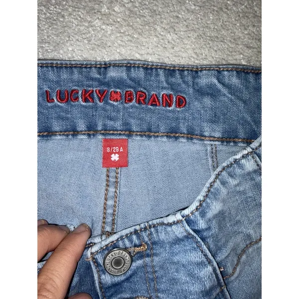 lucky brand‎ stevie high rise flare jeans 8/29 light wash - Image 3
