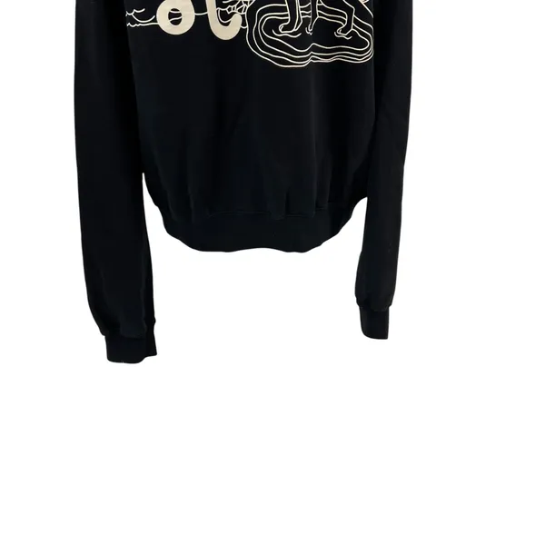Good American Boyfriend Pullover Sweatshirt Leo Zodiac‎ Sign Black Size 3 Large - Image 12