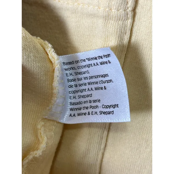 Vintage‎ Disney Tigger Pocket Tee Embroidered Butterflies Flowers Yellow Large - Image 9