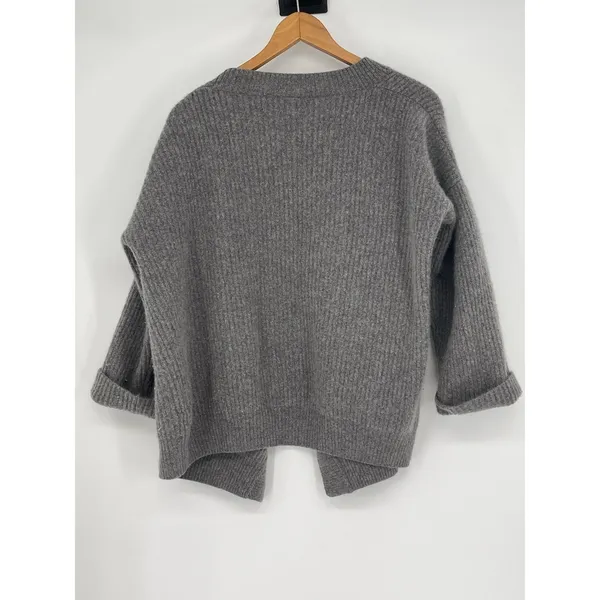 Nap 100% Gray Cashmere Open Front Cardigan‎ Size S Cozycore Soft Casual - Image 2