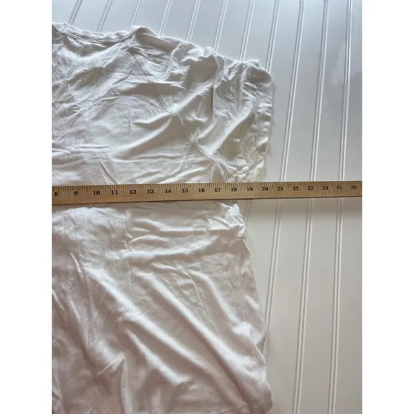 Free People White Knot Front Choker Keyhole Neckline‎ Short Sleeve Top Large - Image 6