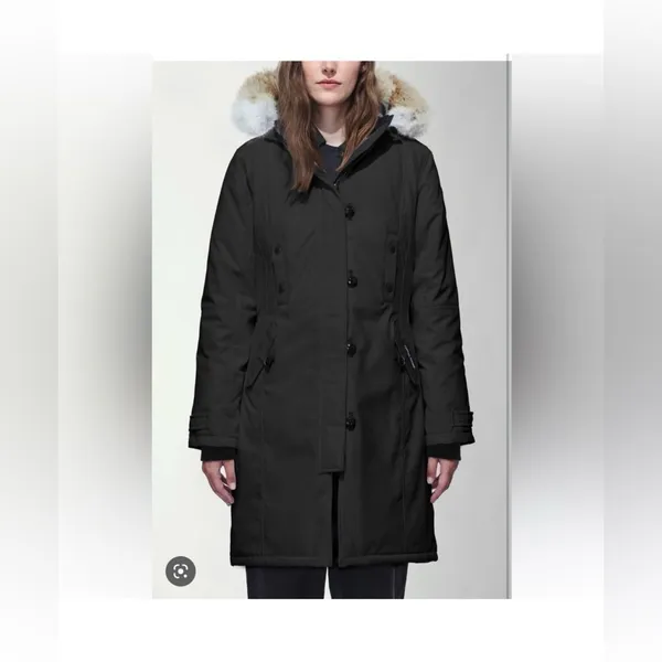 Canada Goose Kensington Parka Goose Down Puffer Jacket Women’s XS Black Coat - Image 4