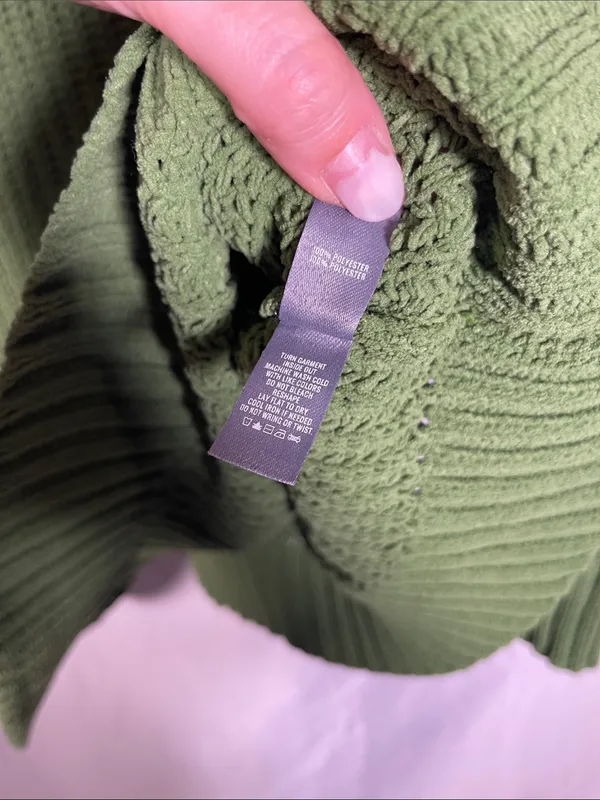 Aerie Womens Green Knit Turtleneck Sweater Oversized Small - Image 4