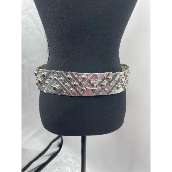 Unique‎ Handcrafted Silver belt with Bubble Design Boho Chic Jewelry size 34" - Image 4