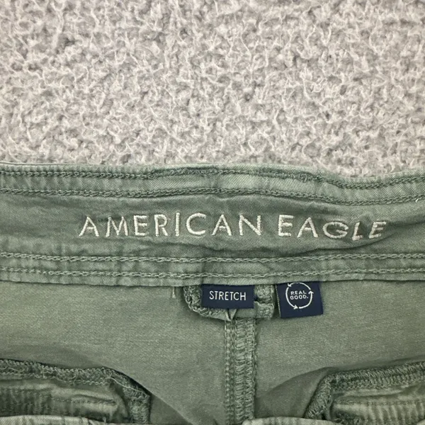 American Eagle Stovepipe Utility Pants Green Gorpcore Wide Leg Women's 16 x 30 - Image 4