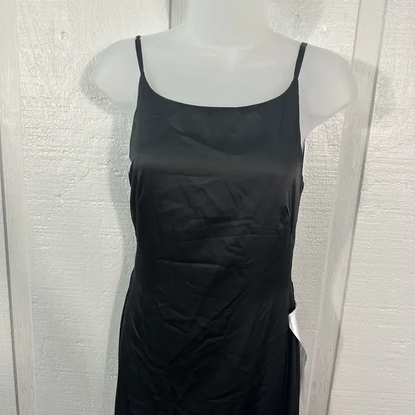 Leena For Mac Duggal Black Spaghetti Strap Dress Size 6 NWT - Image 8