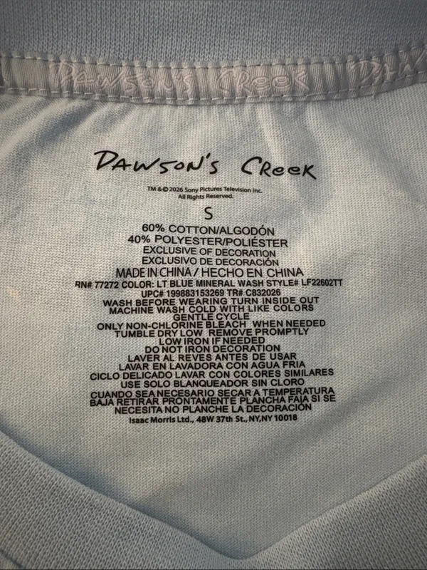 🔹4 for $30 NWT Dawson's Creek Oversized Graphic Tee, Small Blue - Image 9