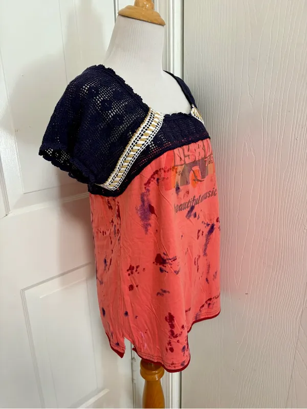 Free People Customized Crochet Tee - Image 2