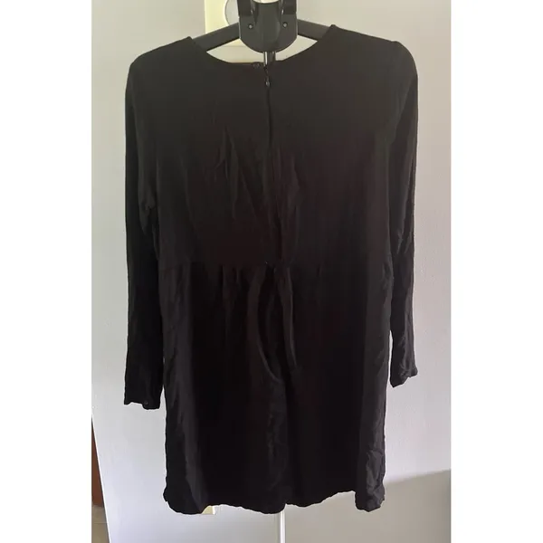 Old‎ Navy Black Long Sleeve Rayon Dress Size Large - Image 4