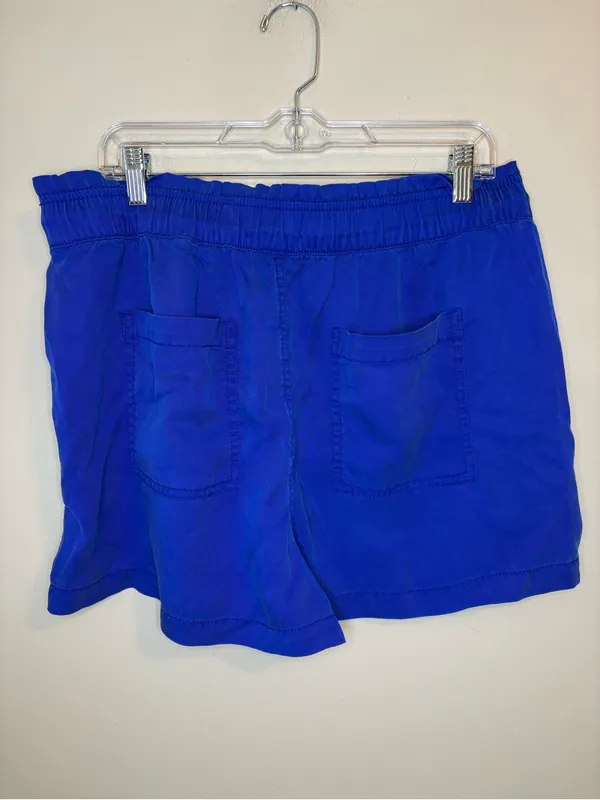 NWT LOFT Cobalt Blue Lyocell Pull On Drawstring Shorts Large - Image 3