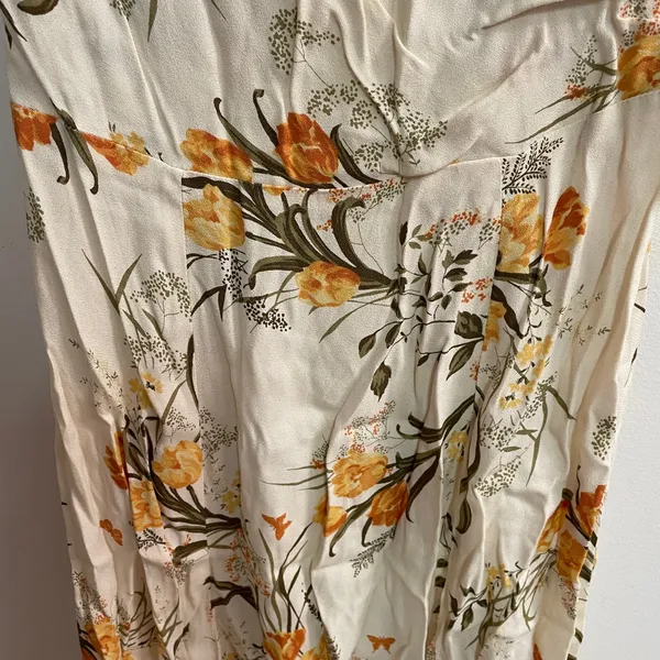 Reformation Pearl Midi Dress Aurora Floral Cream - Image 8
