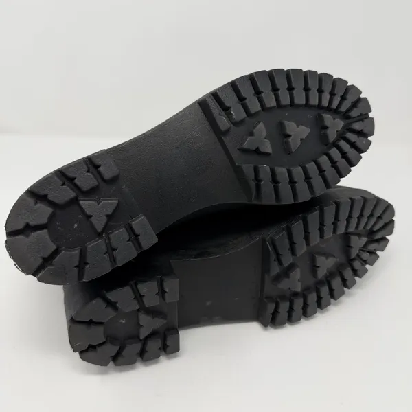 Jeffrey Campbell Rain Boots Women 41 Black Excellent Lug Sole Chelsea Ankle - Image 7