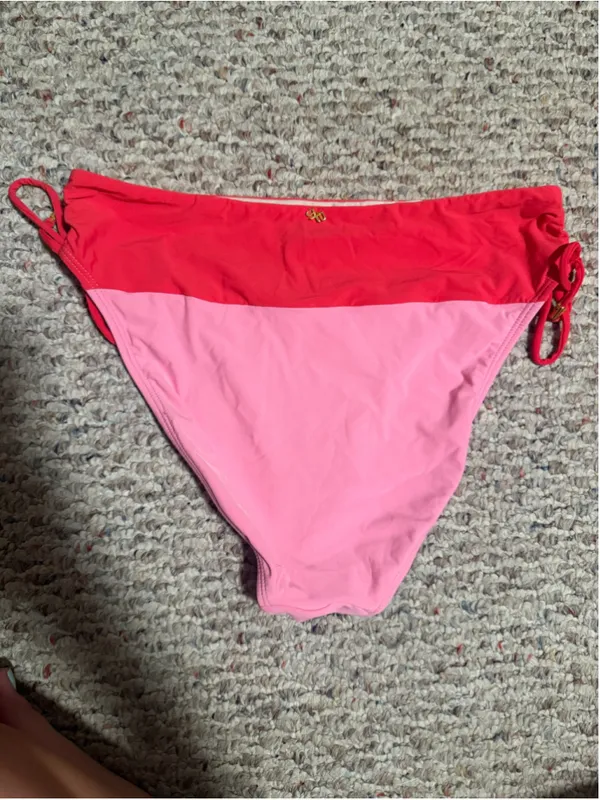 NWT Pilyq PQ Aura Shirred High Waisted Colorblock Bikini Bottoms- Size Medium - Image 9