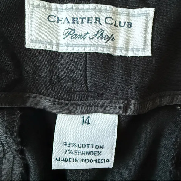 Charter Club NWT Lexington Straight-Leg Pants 12 Petite Black - Image 6