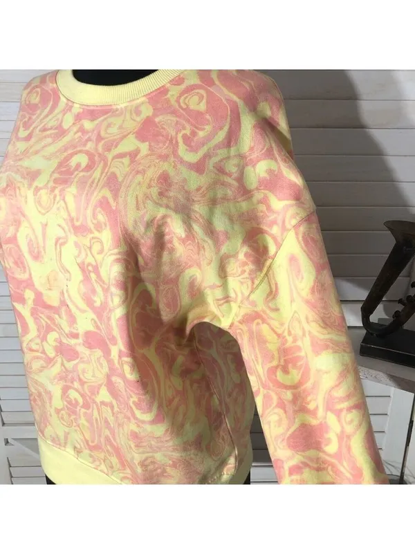 Oversized sweatshirt swirl floral cotton boho hippie festival whimsycal fairy - Image 7