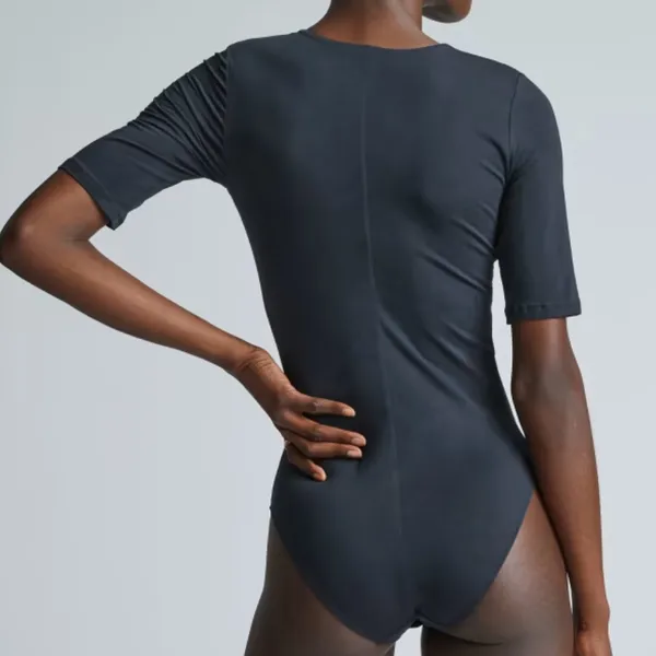 Everlane The Short-Sleeve Crew Neck Bodysuit - Bikini S - Image 2