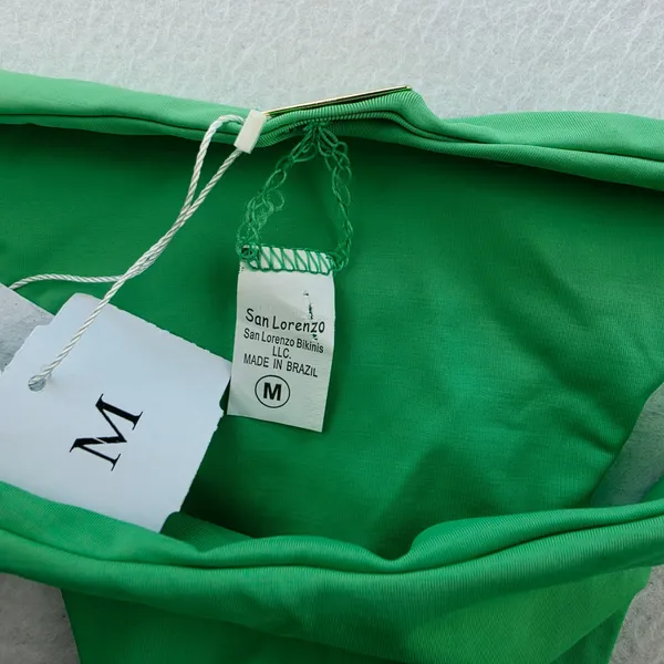 San Lorenzo NWT Moorea Underwire Bikini Set Rainforest Blend Green Womens Size M - Image 8