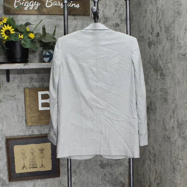 NWT Dkny Jeans Business Two-Button Blazer Jacket P3DCUQ79 XS Sharkskin Gray - Image 3