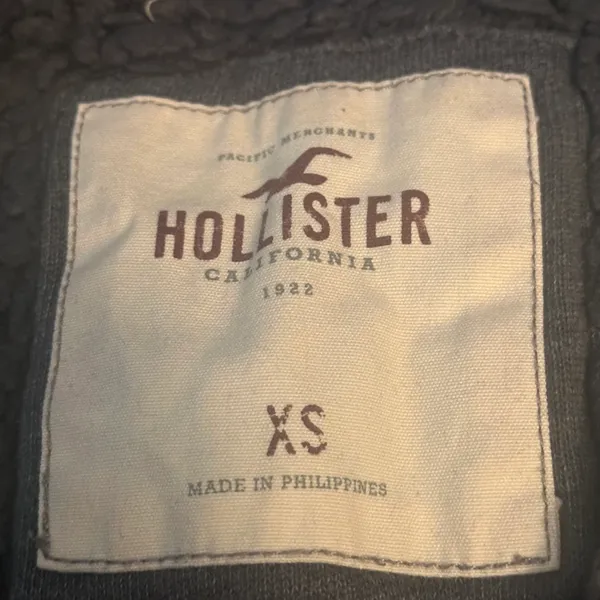 Hollister Sequin Bird Logo Zippered Fleece Lined Hoodie - Image 4