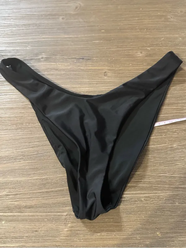 aerie Black V-Neck Halter Bikini Small Top Medium Bottom - Image 6