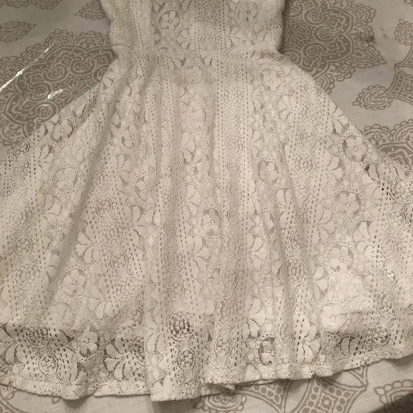 Abercrombie & Fitch Strappy Lace Open Back Fit & Flare Dress XS - Image 2