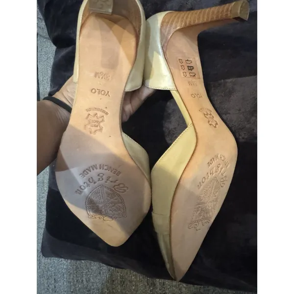 Brighton Yolo Women's Size 8.5 Beige‎ Nude Leather Pumps No Box - Image 3