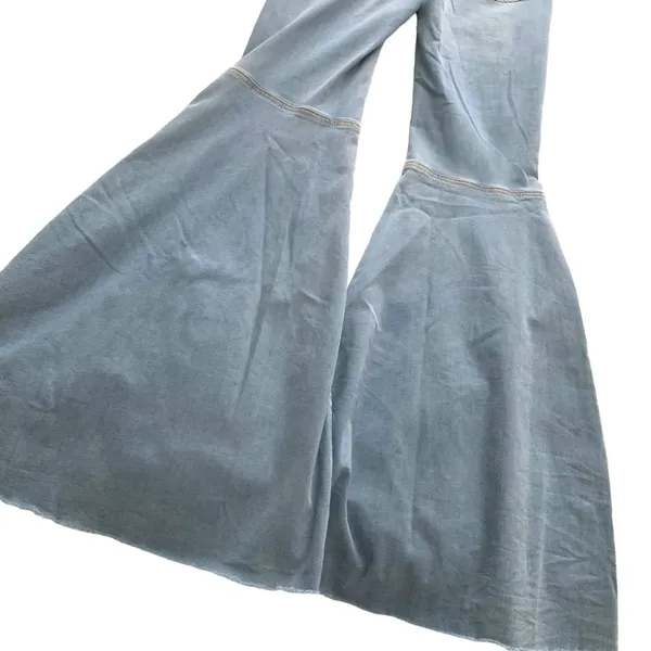 Free people just float on flare jeans stretch denim jeggings western bohemian - Image 10