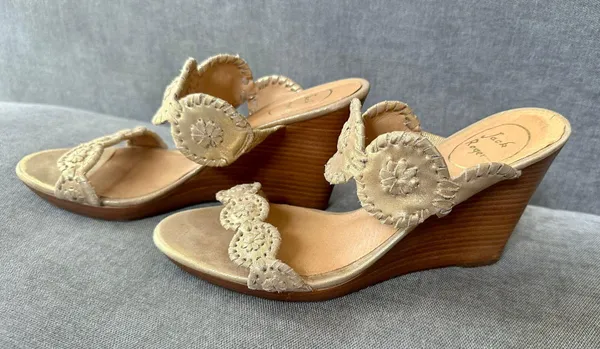 Jack Rogers Lauren Mid Wedge Gold - Image 6