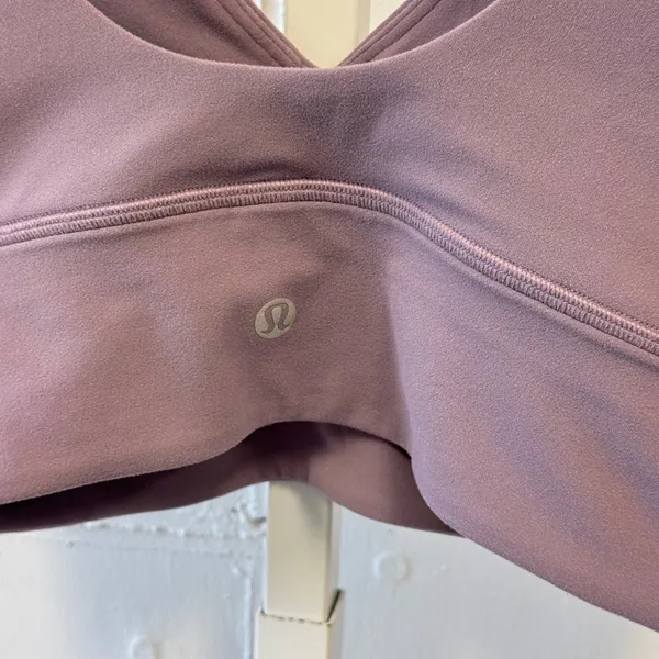 Lululemon Align V-Neck Bra A/B Cup Mauve Purple Nulu Yoga LW2DPOS Size 10 - Image 4