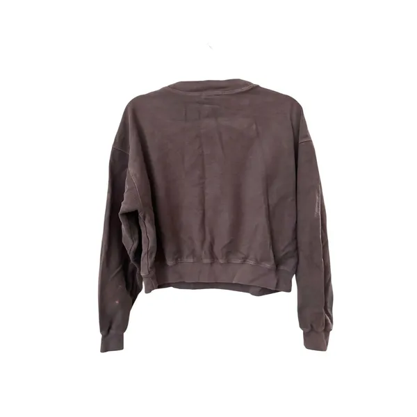 MADHAPPY Campus Crop Crewneck Sweatshirt Gray Small - Image 2