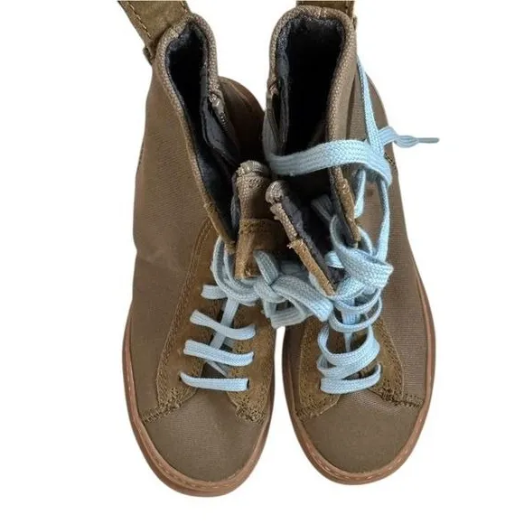 Camper Brutus Organic Cotton & Leather Boots Green 35 (US‎ 5) - Image 5