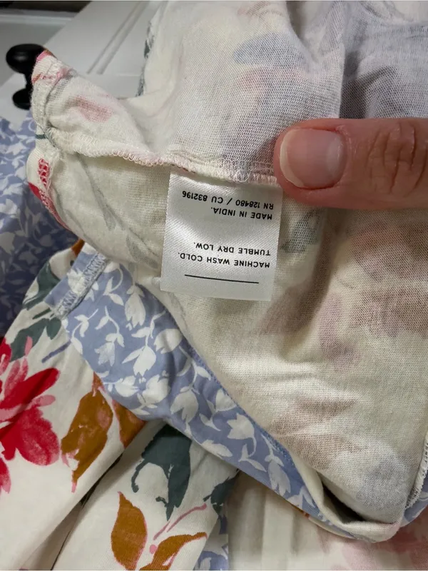 Pact Organic Cotton Floral Robe M/L & Pajama Pants XL Lounge Set - Image 5